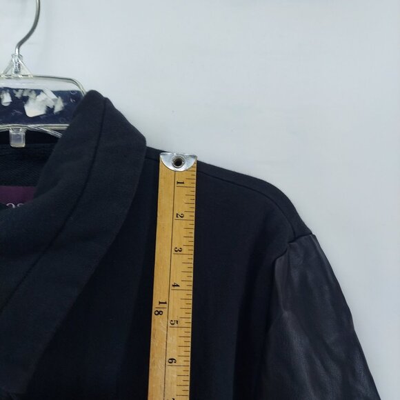 vigoss jacket women size XL black faux leather sleeve - Picture 9 of 11